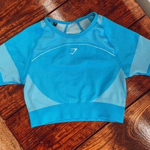 Gymshark blue size small crop top